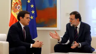 Albert Rivera y Mariano Rajoy reunidos este jueves