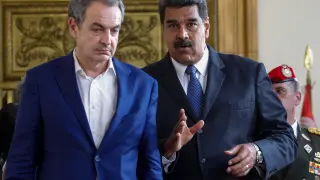 Zapatero junto a Maduro el pasado viernes