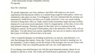 Trump cancela la cumbre de junio con Jong-un en Singapur