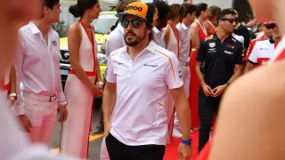 Fernando Alonso en el circuito de Mónaco