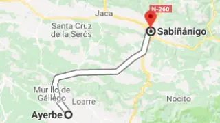 Línea de ferrocarril entre Ayerbe y Sabiñánigo
