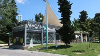 Macanaz, uno de los quioscos que se construyó para la Expo.