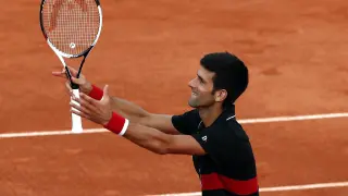 Djokovic, al acabar el partido ante Verdasco.
