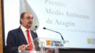 El presidente de Aragón, Javier Lambán, en la celebración del Día Mundial del Medio Ambiente.