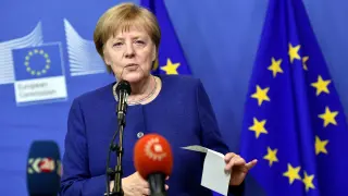 Merkel ha comparecido ante los medios tras la cumbre de este domingo.