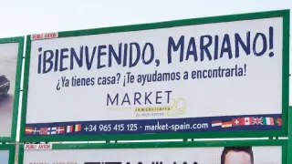 Campaña de publicidad emprendida por Market Inmobiliaria tras la reincorporación de Mariano Rajoy a Santa Pola.