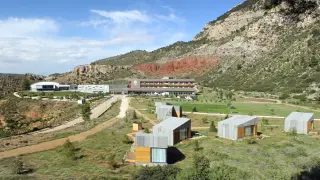 Vista panorámica de las instalaciones del Balneario de Ariño.