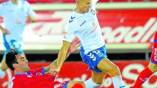Samuele Longo, en un partido de la pasada temporada con el Tenerife.