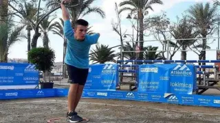 Jesús Escacho, en acción durante un torneo en Mazarrón (Murcia)