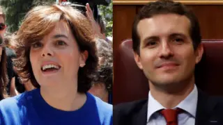 Casado y Santamaría pasan el corte de la militancia en una noche de infarto en el PP