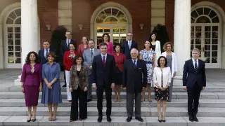 Foto de familia del Gobierno de Sánchez previa al Consejo de Ministros