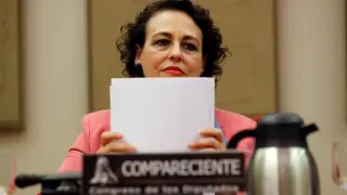 La ministra de Trabajo, Magdalena Valerio, durante una comparecencia en la Comisión de Trabajo del Congreso.