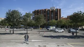 El aparcamiento de Macanaz, situado junto a la calle de Palencia y a la avenida de los Pirineos.