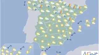 Previsión para este jueves e España