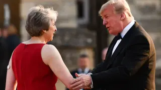 Theresa May y Donald Trump.