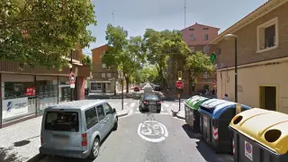 La calle Silvestre Pérez, a la altura de la calle Salvador Minguijón, donde se han producido los hechos.