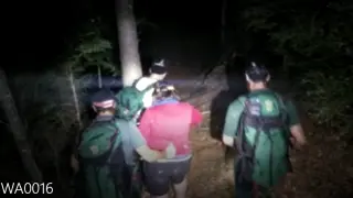 Imagen captada del vídeo del rescate de la senderista