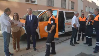Presentación del nuevo vehículo de Protección Civil en la Comunidad de Teruel.