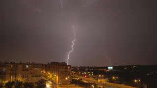 Tormenta eléctrica en Zaragoza