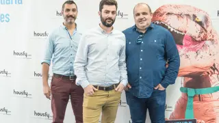 Miquel A. Mora, Albert Bosch y Carlos Blanco, fundadores de Housfy, que ha anunciado su desembarco en Zaragoza en agosto.