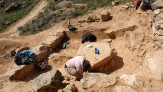 Excavaciones en el yacimiento de 'El Palao'.