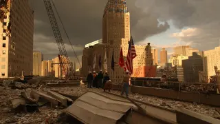 Las Torres Gemelas de Nueva York tras el atentado del 11-S.