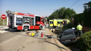 Operativo desplegado tras el accidente registrado en la carretera a Castralvo.