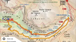 Mapa ruta circular Ordesa.