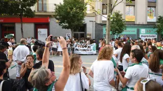Concentración contra las agresiones sexuales el sábado en Huesca.