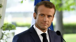 Emmanuel Macron, presidente francés, junto al que se participa en este proyecto.