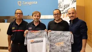 Presentación de la 10K Bomberos, este miércoles en Zaragoza.