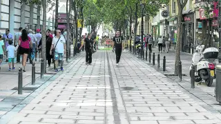 El tramo de Don Jaime I entre la calle Mayor y la de Santiago fue abierto este viernes para los peatones.