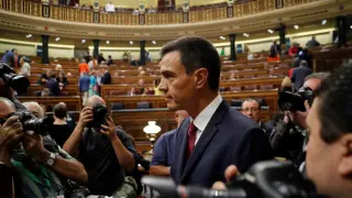 Pedro Sánchez, en la control de sesión al Gobierno este miércoles.