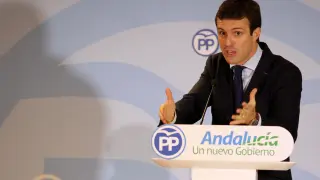 El presidente del PP Pablo Casado.