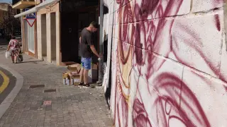 Pintores, ilustradores y grafiteros toman las calles de Fraga