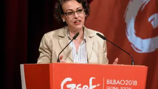 Magdalena Valerio, la titular del ministerio de Trabajo.