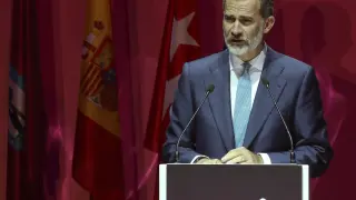El Rey Felipe VI durante la inauguración del congreso internacional IROS 2018.
