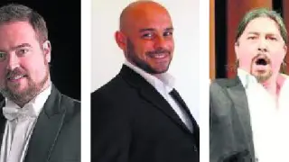 Los tenores Miguel Borrallo, Max Jota y Simone Frediani.