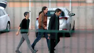 Iglesias llega a la prisión de Lledoners para reunirse con Junqueras.