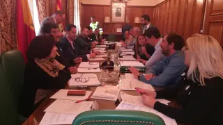 Un momento de la reunión celebrada esta mañana en la Subdelegación del Gobierno en Teruel para hablar del Plan de Vialidad Invernal