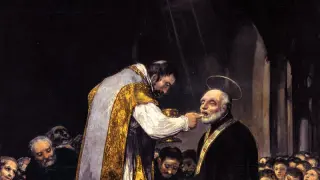 El Prado recibe como invitada una obra que Goya pintó el año de su apertura: "La última comunión de San José de Calasanz"