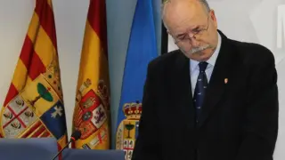 Gerardo Molina, en un acto con la Federación Aragonesa