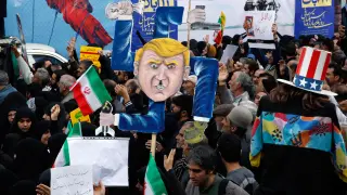 Manifestación contra Estados Unidos en Teherán