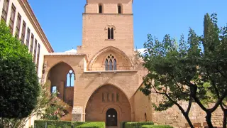 Torre del homenaje del castillo de Alcañiz, que fue la sede de la Encomienda Mayor de la Orden de Calatrava en Aragón.