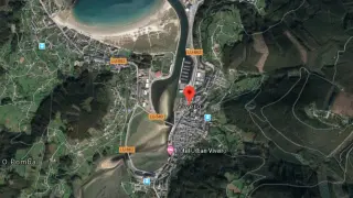 Localidad de Vivero, en Lugo, una de las afectadas por el desbordamiento del río