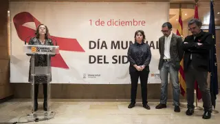 Acto institucional del Gobierno de Aragón del Día mundial contra el Sida.
