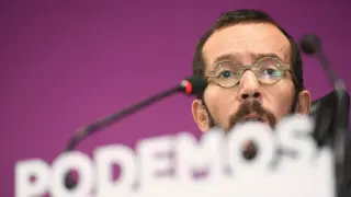El secretario general de Podemos en Aragón y secretario de Organización de Podemos en España, Pablo Echenique, ayer en Madrid