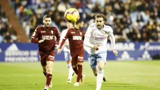 Un momento del partido entre el Real Zaragoza y el Córdoba
