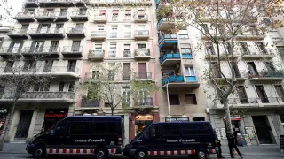 Patrullas de los Mossos d'Esquadra en Barcelona.