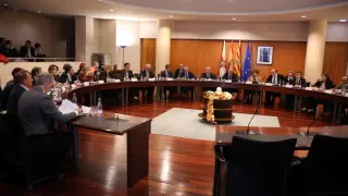 Imagen de una sesión plenaria de la Diputación Provincial de Huesca